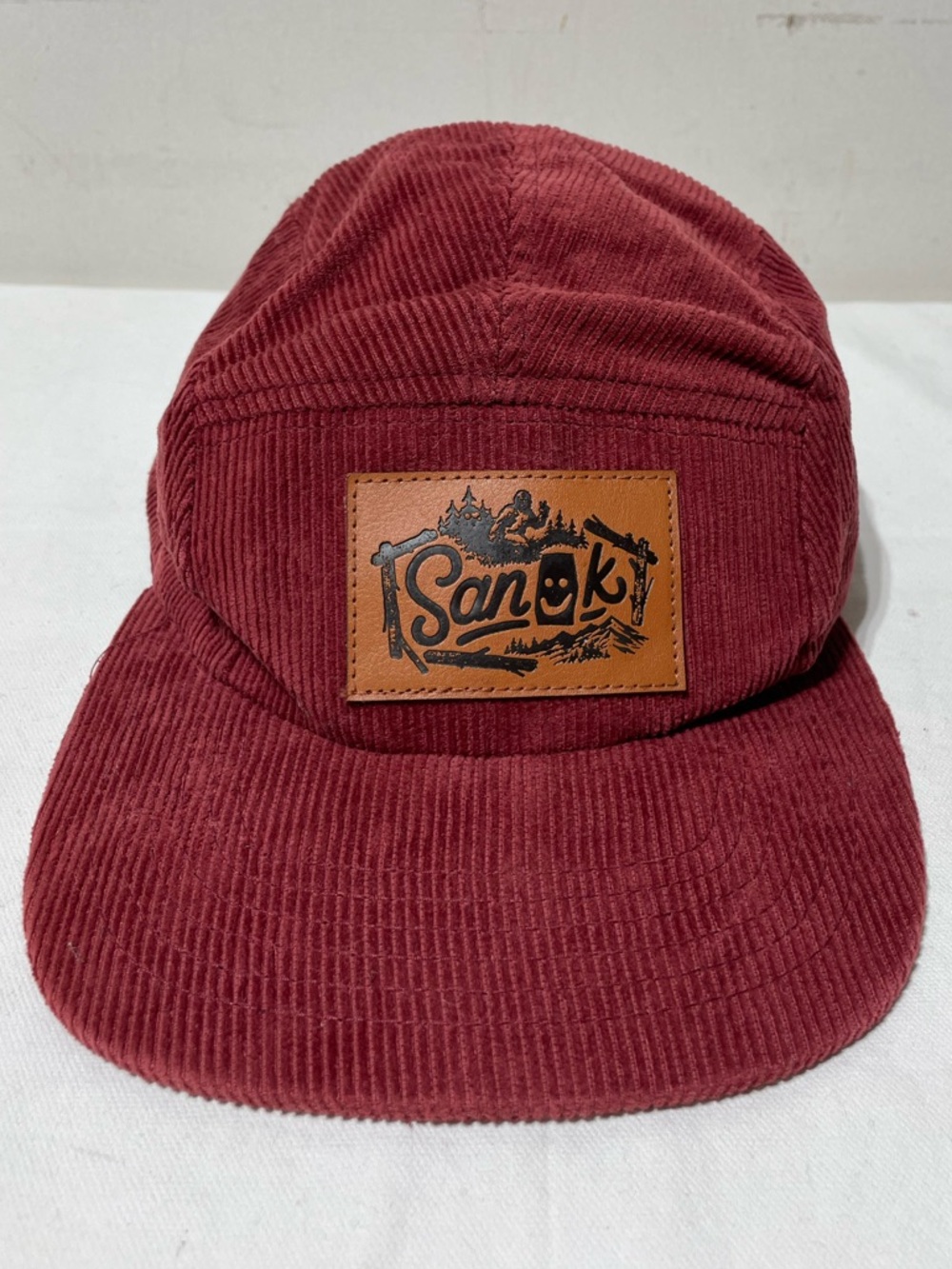 Sanuk Corduroy Strap-Back Hat Red 100% Cotton Adjustable Skate Surf Streetwear